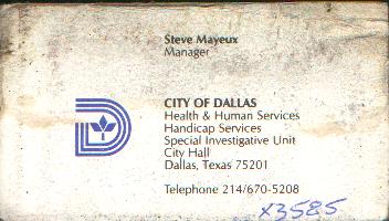 Steve Mayeux's card