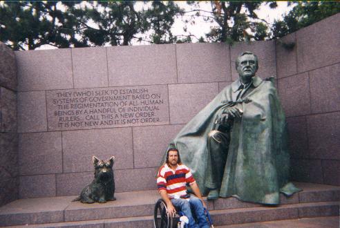 Photograph of Weedguy at the F.D.R. Memorial in Washington DC