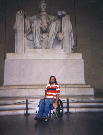 Photograph of Weedguy at the Lincoln Memorial in Washington DC