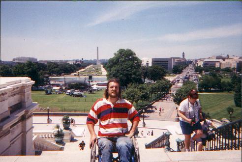 Photograph of Weedguy on the Capitol Steps in Washington DC